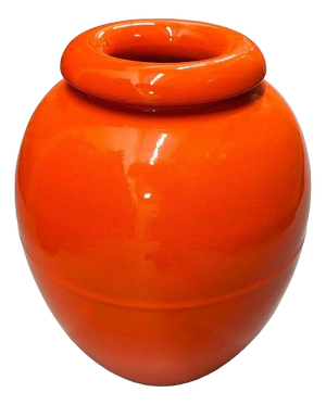 Large 15" Orange California Pottery Vase Planter Oil Jar by Bauer Pottery, 1920