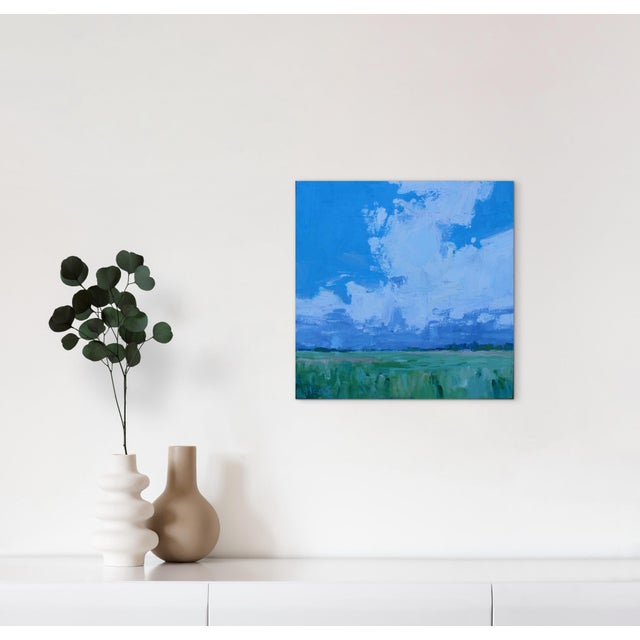 2020s Cloudscape Oil Painting, Original Contemporary Landscape For Sale - Image 5 of 9
