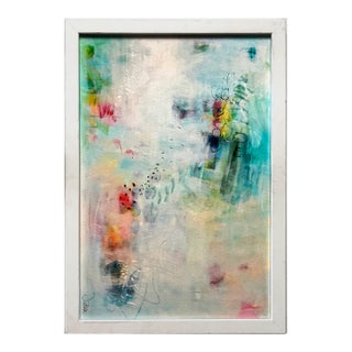 Vintage Mixed Media Watercolor Painting For Sale