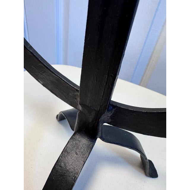 Metal Brutalist Wrought Iron 3-Light Candelabra, Spanish Modern Style For Sale - Image 7 of 11