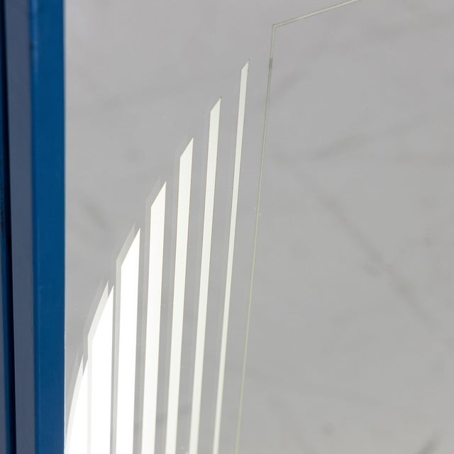 Black Brama Mirror by Gianni Celada for Fontana Arte, 1970s For Sale - Image 12 of 15