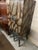 Maitland Smith Dry Bar. Animal print bar has tribal bronze legs and hardware and 3 removable glass shelves inside....
