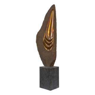 Roland Berger, Sail, Bronze on Stone Base For Sale