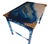 1960s Writing Desk | Hand Painted Blue Geode Inspired Desk With Gold Accents | One-of-a-Kind Statement Furniture For Sale - Image 9 of 9