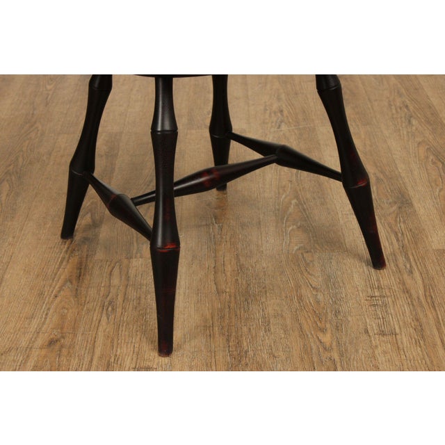 Black D.R. Dimes Ebonized Windsor Chair For Sale - Image 8 of 12