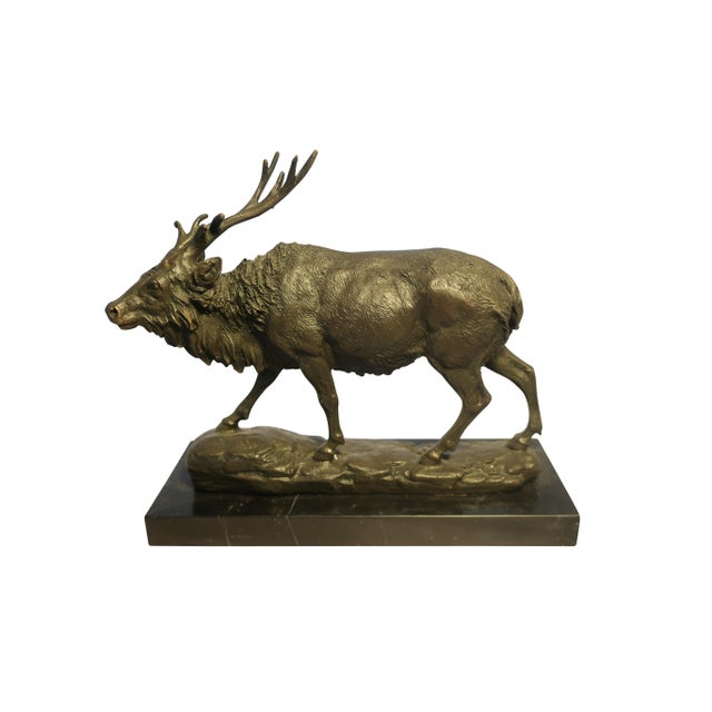 Early 20th Century Miguel Fernando Lopez 'Milo' Bronze Deer Statue For Sale - Image 5 of 18