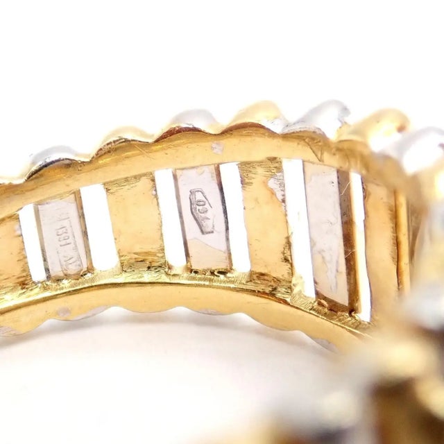 Van Cleef & Arpels Ruby Diamond Yellow + White Gold Ring, Size 6.5 For Sale In Philadelphia - Image 6 of 11