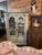 Wood Midcentury Painted Two-Door Cabinet- Lighted For Sale - Image 7 of 9
