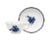 Herend Chinese Bouquet Black Sapphire Tea Cup and Saucer For Sale