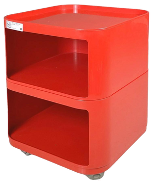Space Age Italian Red Modular Chest of Drawers attributed to Castelli for Kartell, 1970s