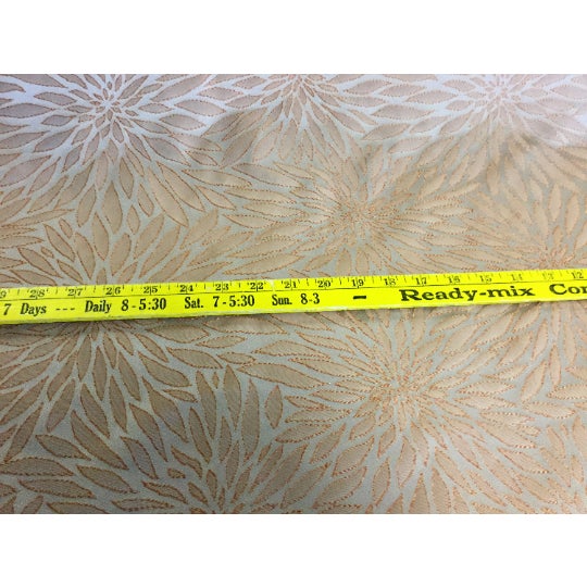 Rusty Orange Beige Home Decorator Floral Drapery Fabric For Sale - Image 4 of 4