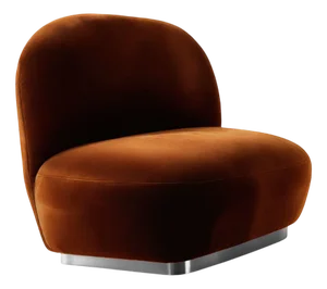 Susurro Accent Chair in Brown Velvet from Moanne