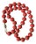 Rare Antique Cinnabar Enamel Inlay Beaded Necklace For Sale