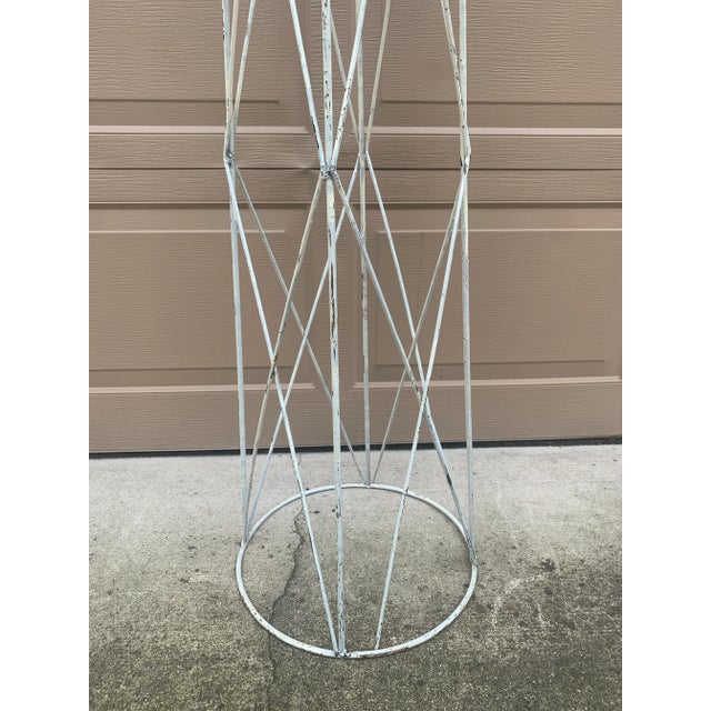 Large Classical White Cast Iron Armillary Sphere Garden Sculpture on Stand, English Country Estate Decor For Sale In South Bend - Image 6 of 11