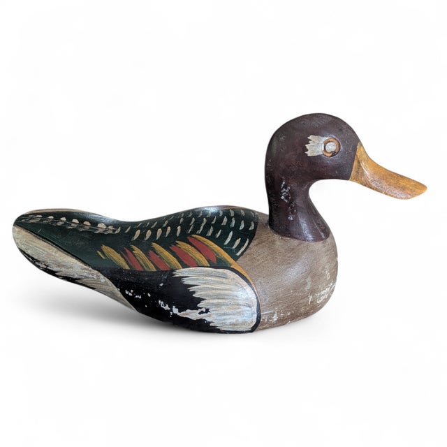 Antique Handmade Wooden Duck Decoys Made in Spain - A Pair For Sale - Image 9 of 18
