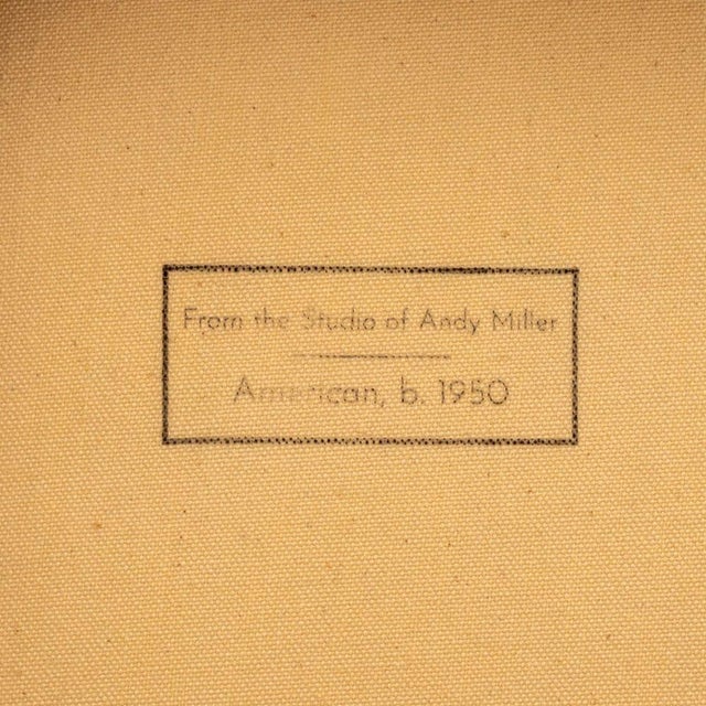 Late 20th Century Andy Miller Abstract Composition Oil on Canvas For Sale - Image 5 of 6