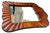 Bunny Williams Home Vintage Split Bamboo Wall Mirror With Scalloped Organic Frame, Black Velvet Back For Sale - Image 4 of 7