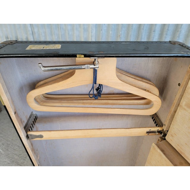 1930s Oshkosh Fitted Wardrobe Steamer Trunk For Sale - Image 11 of 12