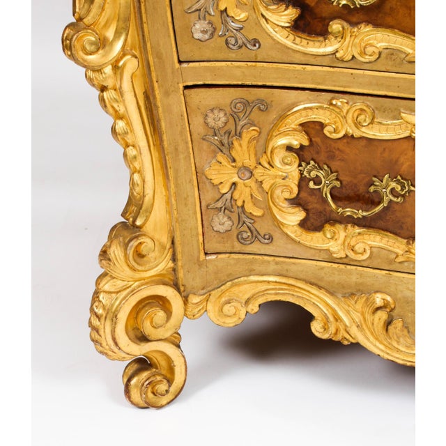 Antique Venetian Walnut and Giltwood Commodes, 1890s, Set of 2 For Sale - Image 13 of 18