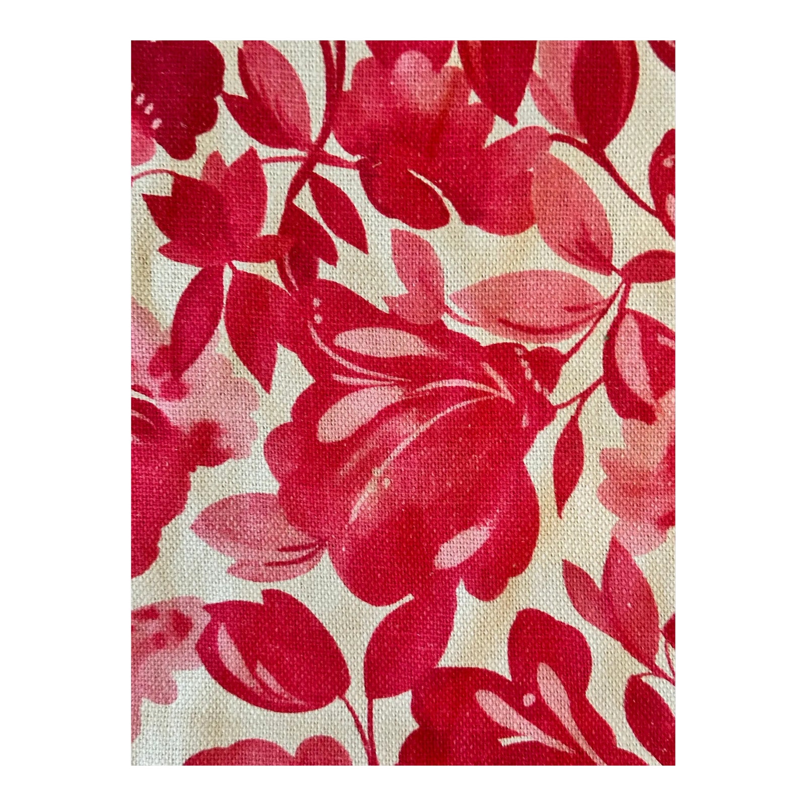 Clarke & Clarke - Caitlin Linen Raspberry - 2 Yards Linen Fabric | Chairish