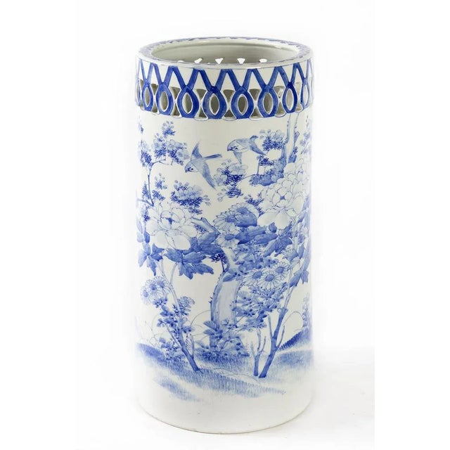 Chinese Hand Painted Ceramic Umbrella Stand For Sale - Image 6 of 6