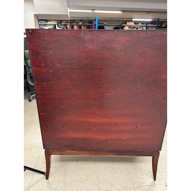 Tommi Parzinger for Charak Modern, 6 Drawer Walnut Dresser With Solid Brass Pulls For Sale In New York - Image 6 of 6