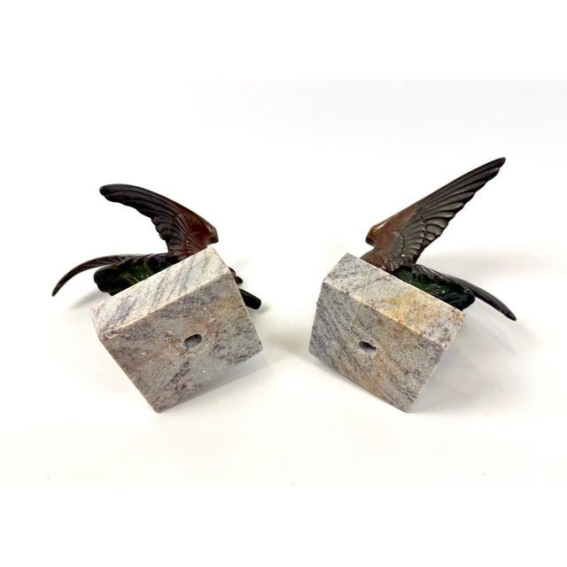 Art Deco Painted Zinc Eagle Bookends, 1930s, Set of 2 For Sale - Image 4 of 10