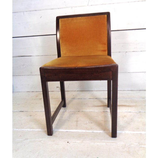 Brown Chairs in Beech and Gold Silk Velvet, 1980s, Set of 4 For Sale - Image 8 of 16
