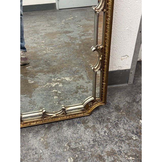 Louis XV Style Gilt Baroque Wall Mirror, Vintage For Sale - Image 4 of 12