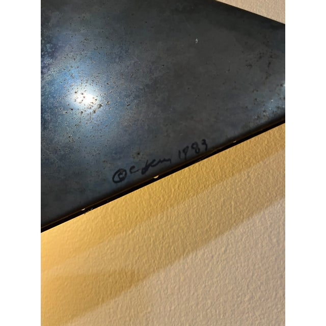 Curtis Jere 1980s Modern Curtis Jere' Wall Lamp Mounted and Illuminated For Sale - Image 4 of 8