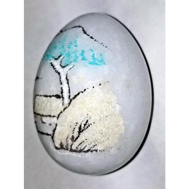 1950s Etched Japanese Marble Eggs- a Pair For Sale - Image 4 of 6