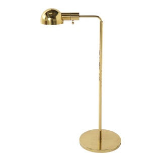 1960s Casella Mid-Century Modern Brass Adjustable Floor Lamp For Sale