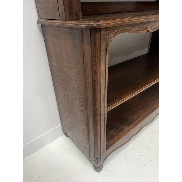Louis XV Style 2-Part Wall-Mounted Bookcase in Oak, 20th Century For Sale - Image 11 of 16