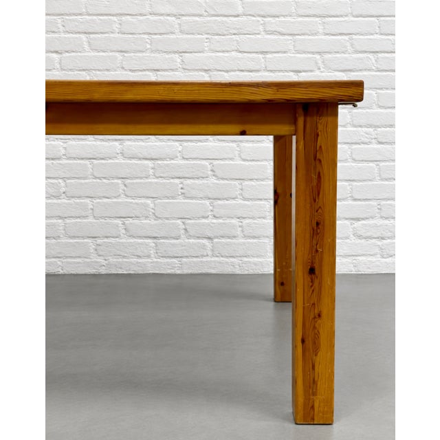 Mid Century Modern Scandinavian Solid Pine Dining Table + Drop Leaf Expandable, C. 1970's For Sale - Image 12 of 16