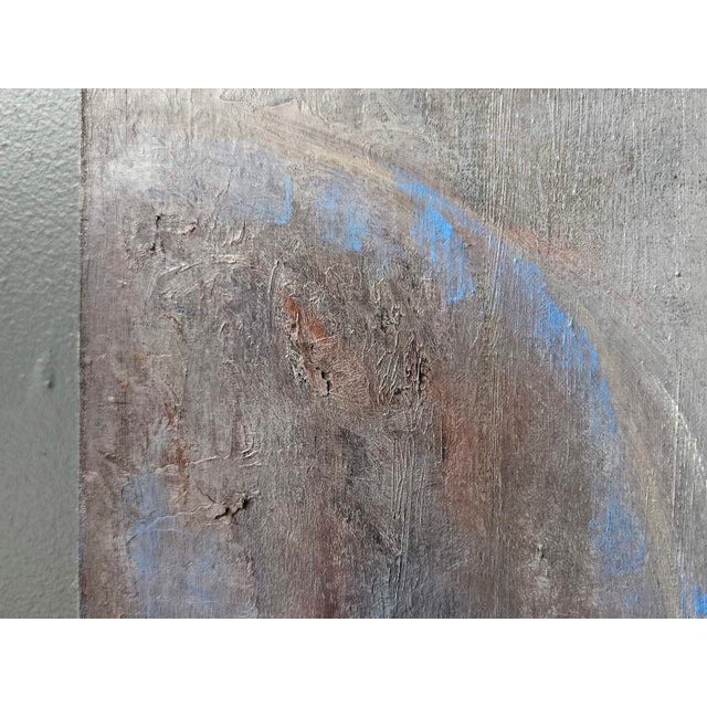 Large Mid-Century Modernist Figurative Oil Painting, Signed, Circa 1960 For Sale - Image 9 of 13