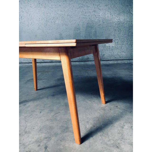MCM Dutch Design Extendable Dining Table attributed to Cor Alons for Gouda Den Boer, 1950s For Sale - Image 10 of 18