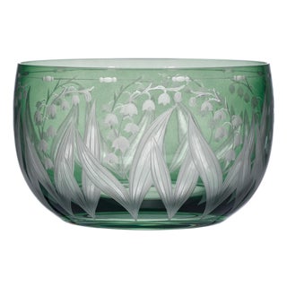 ARTEL Lily of the Valley Small Round Bowl, Sage For Sale