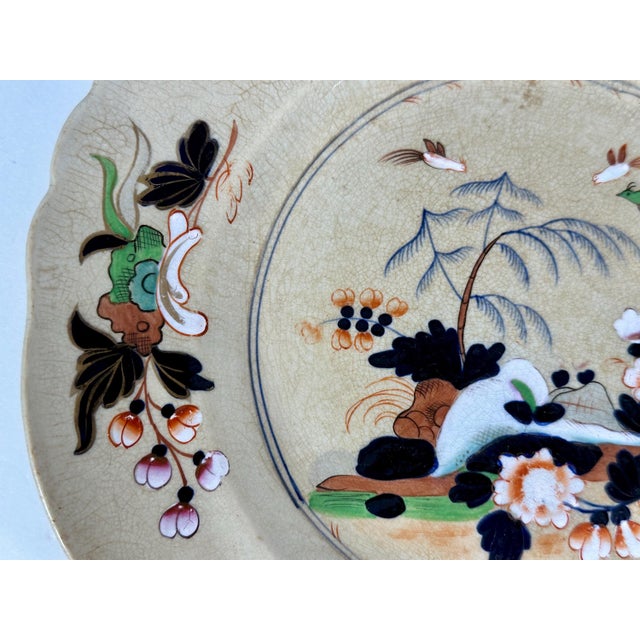 Ridgway Porcelain Antique Ridgway Ironstone Plate: Chinoiserie Imari Style, c. 1835 For Sale - Image 4 of 10