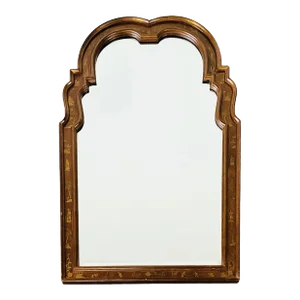 Early 20th Century Hand-Painted Gilt Chinoiserie Hall Mirror