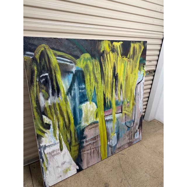 Abstract Orginal Expressionist and Abstract Oil Painting by A. Murrell 60x60 For Sale - Image 3 of 5
