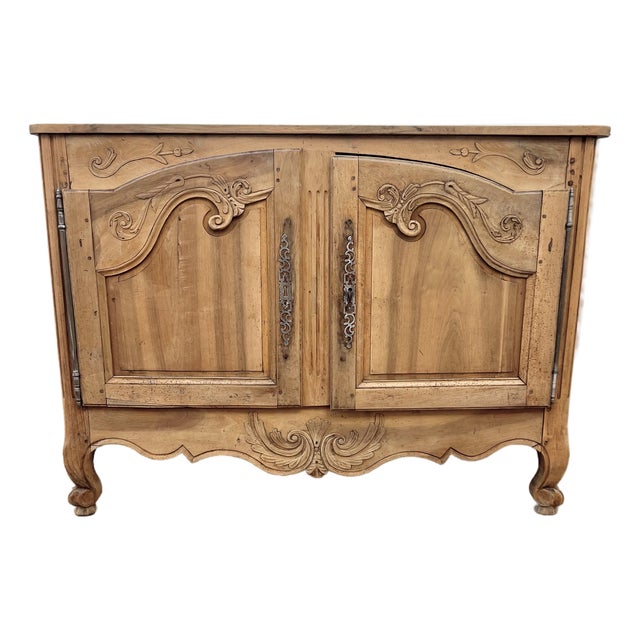 French 18th Century Louis XV Bleached Walnut Two Door Buffet For Sale