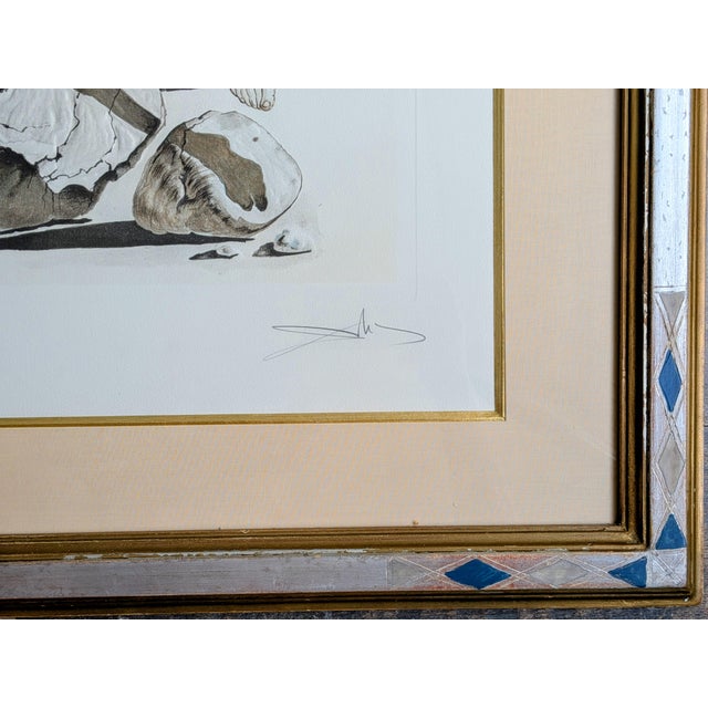 Salvador Dali, The Archangel Raphael, Hand-Signed Aquatint and Relief on Paper, 1980s For Sale - Image 12 of 18