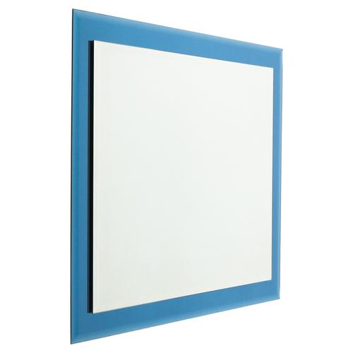 Rectangular Wall Mirror with Blue Frame from FAB Crystal, Italy, 1980s For Sale - Image 12 of 12