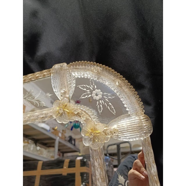 Antique Murano Glass Mirror, 1950s, in Flawless conditions. Designed 1950 to 1959