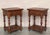 Brown 20th Century Pair of Solid Carved French Nightstands With Low Shelve For Sale - Image 8 of 9