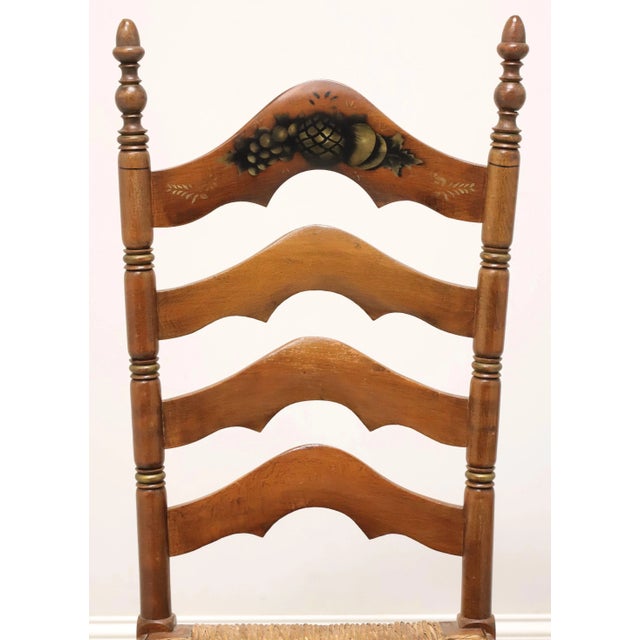 Wood Cape Ann Chairs Maple Ladder Back Dining Side Chairs With Rush Seats - Pair A For Sale - Image 7 of 11