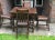 Antique Extendable Dining Table and Chairs in Twist Rope Wood and Leather, England, 1800s Set of 5 For Sale - Image 16 of 18