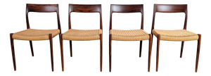 Model 75 Chairs in Rosewood by Niels Otto Møller, Set of 4