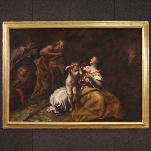 Unkown, Abraham Sending Away Hagar and Ishmael, 1660, Oil on Canvas For Sale - Image 16 of 16