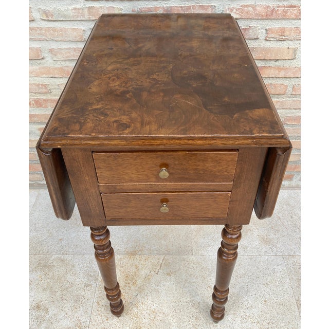 English Regency Walnut Table with Wings, 1890s For Sale - Image 18 of 18